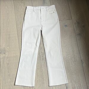 Pistola Cream Jeans Size 26 Raw Hem Straight Leg